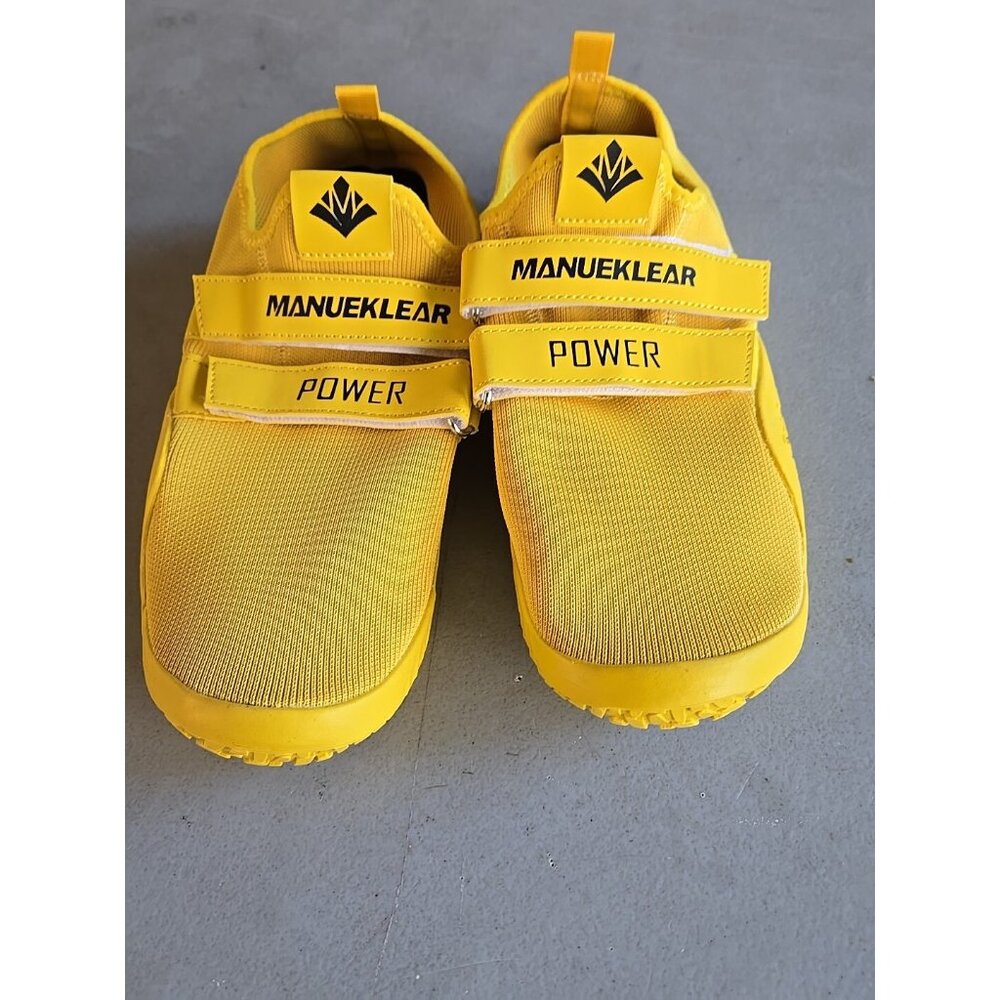 MANUEKLEAR Deadlift Shoes Weightlifting Shoes Men Women Yellow Size 10.5